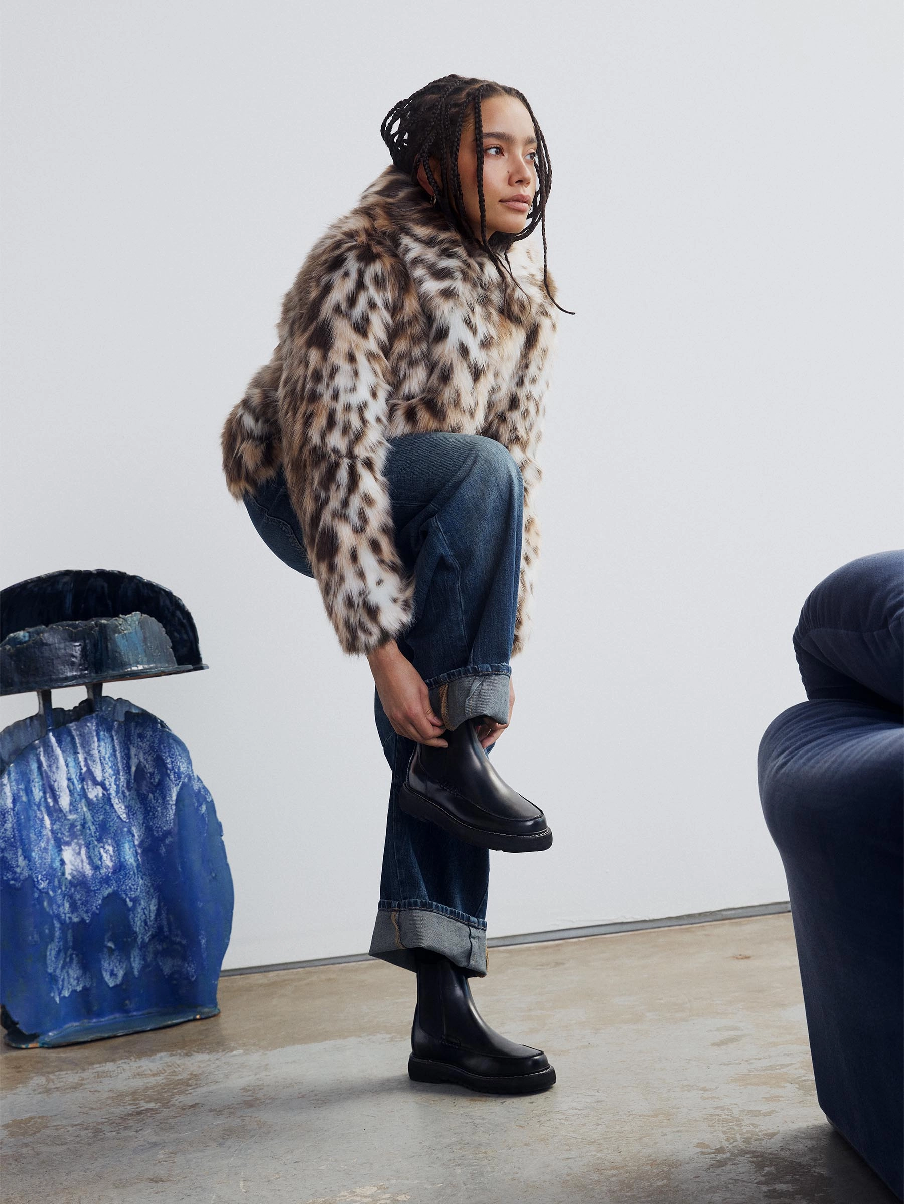 Lagoa Black Brushed Unlined Boot Shopping Lover Rain Proof