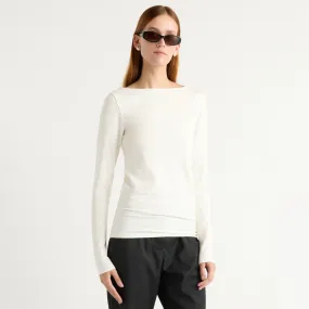 Chic Design Lainey Organic Cotton Slit-Neck Tee