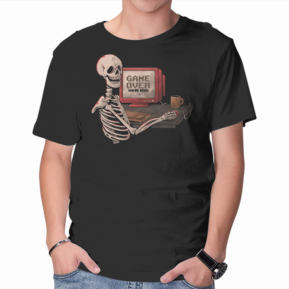 Fashionable Fit Game Over Skull
