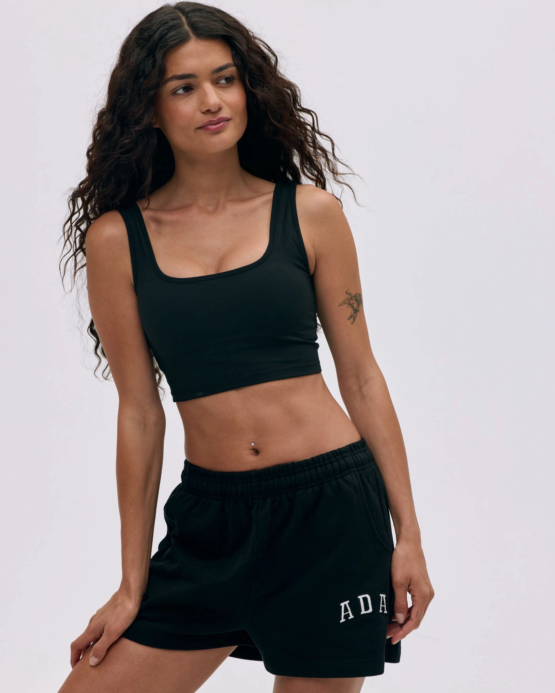Sweat Wicking Channels ADA Sweat Shorts - Black