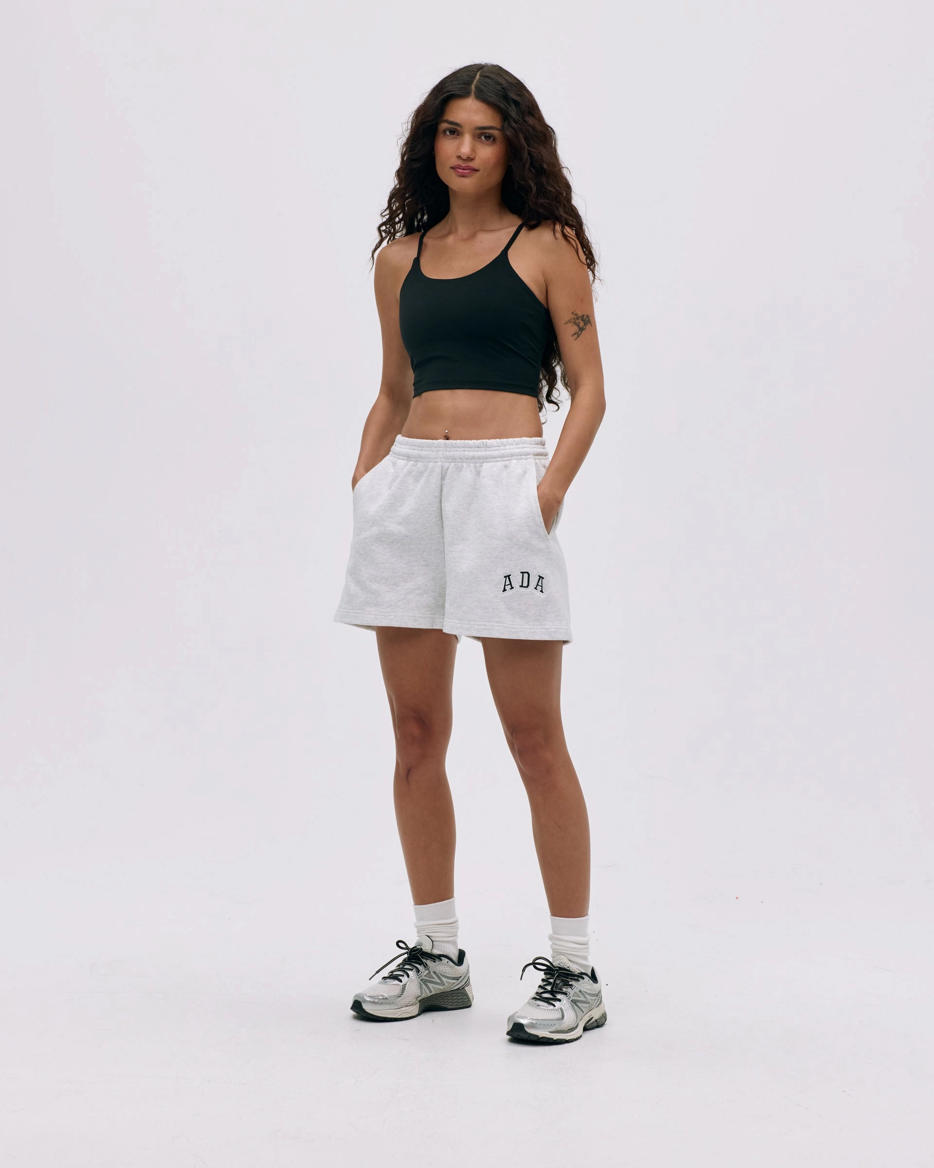 ADA Sweat Shorts - Light Grey Melange water sports clothing snap closure