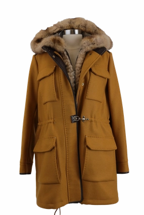 3 in 1 Wool Dress coat W/ Fur Vest Clean Outer