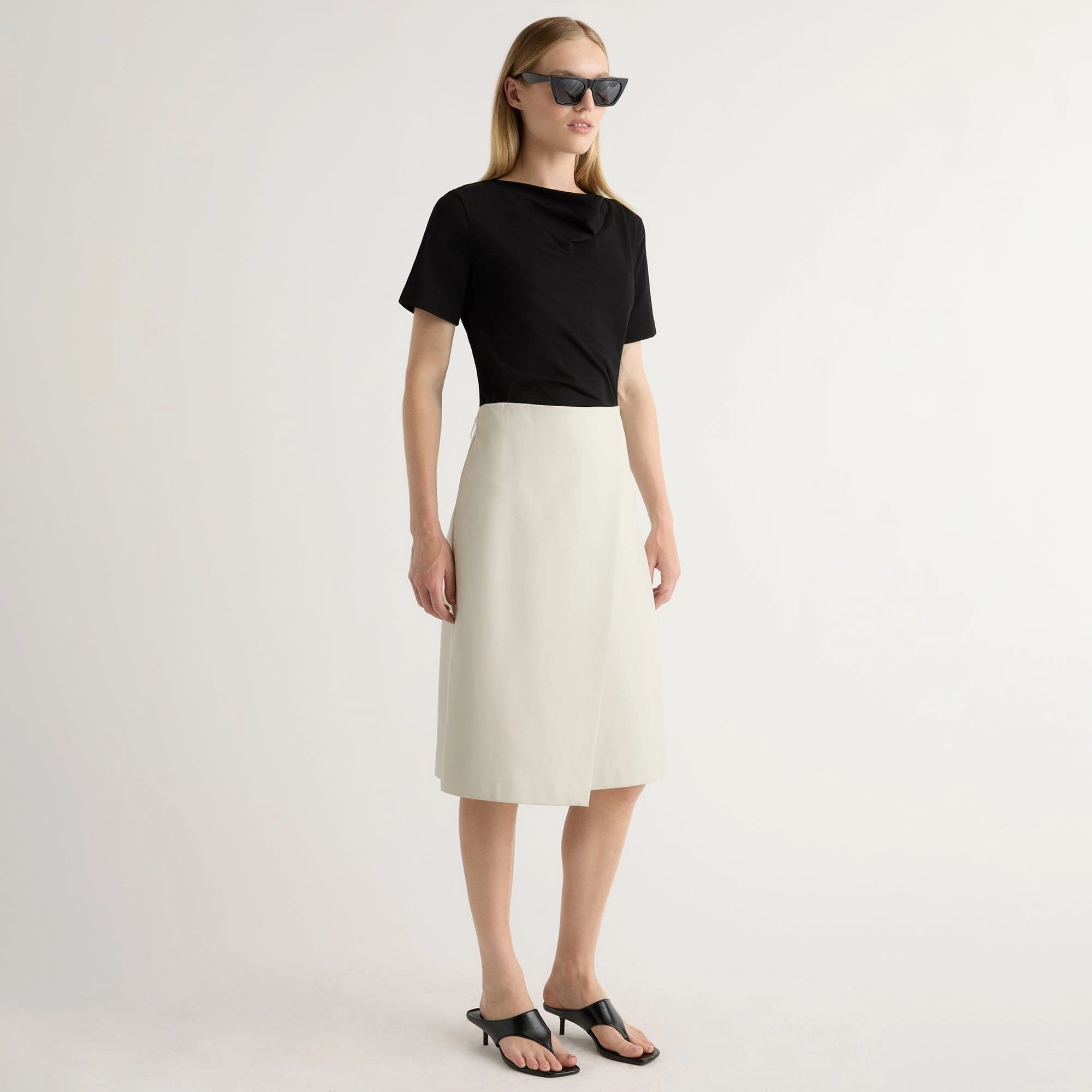 Alba Asymmetric Vegan Leather Skirt Weekend Favorite Luxury Feel