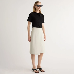 Alba Asymmetric Vegan Leather Skirt Weekend Favorite Luxury Feel