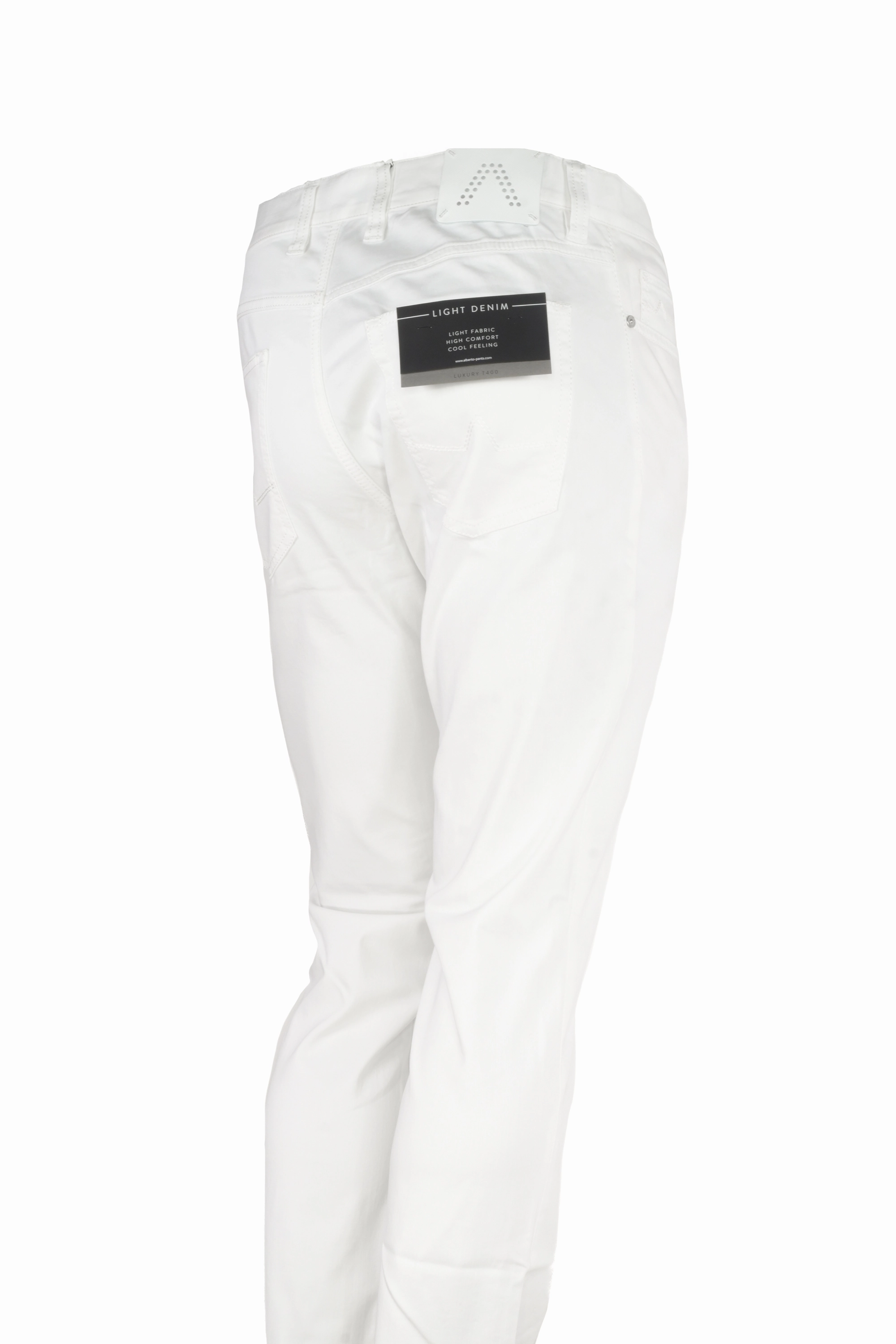 Family Style Gym Ready Daily Wear Alberto Jeans - White