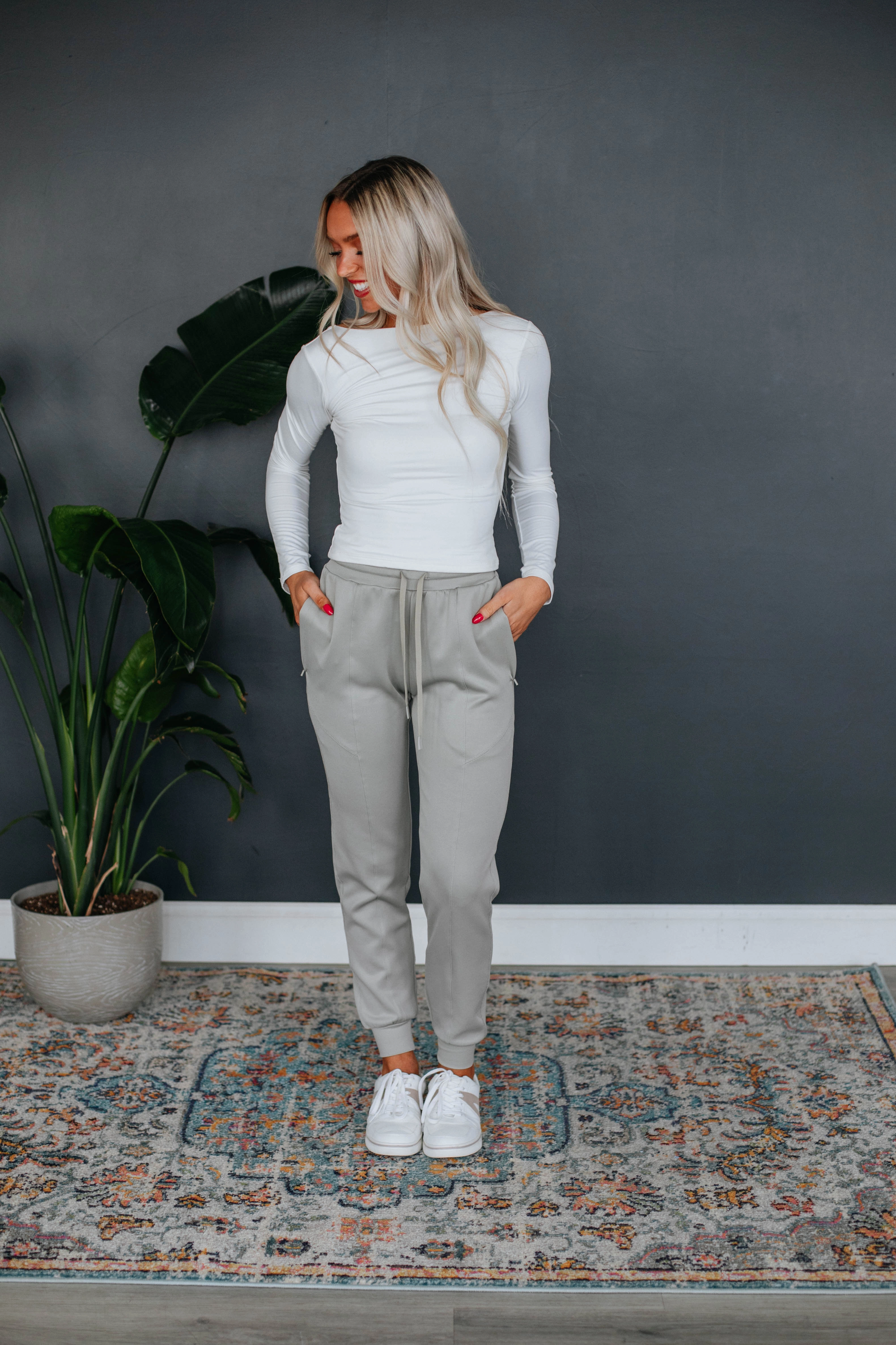 Alex Active Joggers - Pebble No Pinch Effortless Design