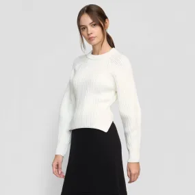 Iona Organic Cotton Cropped Sweater Comfy Knit Look Cozy Knit Touch