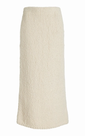 Chill Mood Milne Knit Maxi Skirt in Ivory Cashmere Boucle