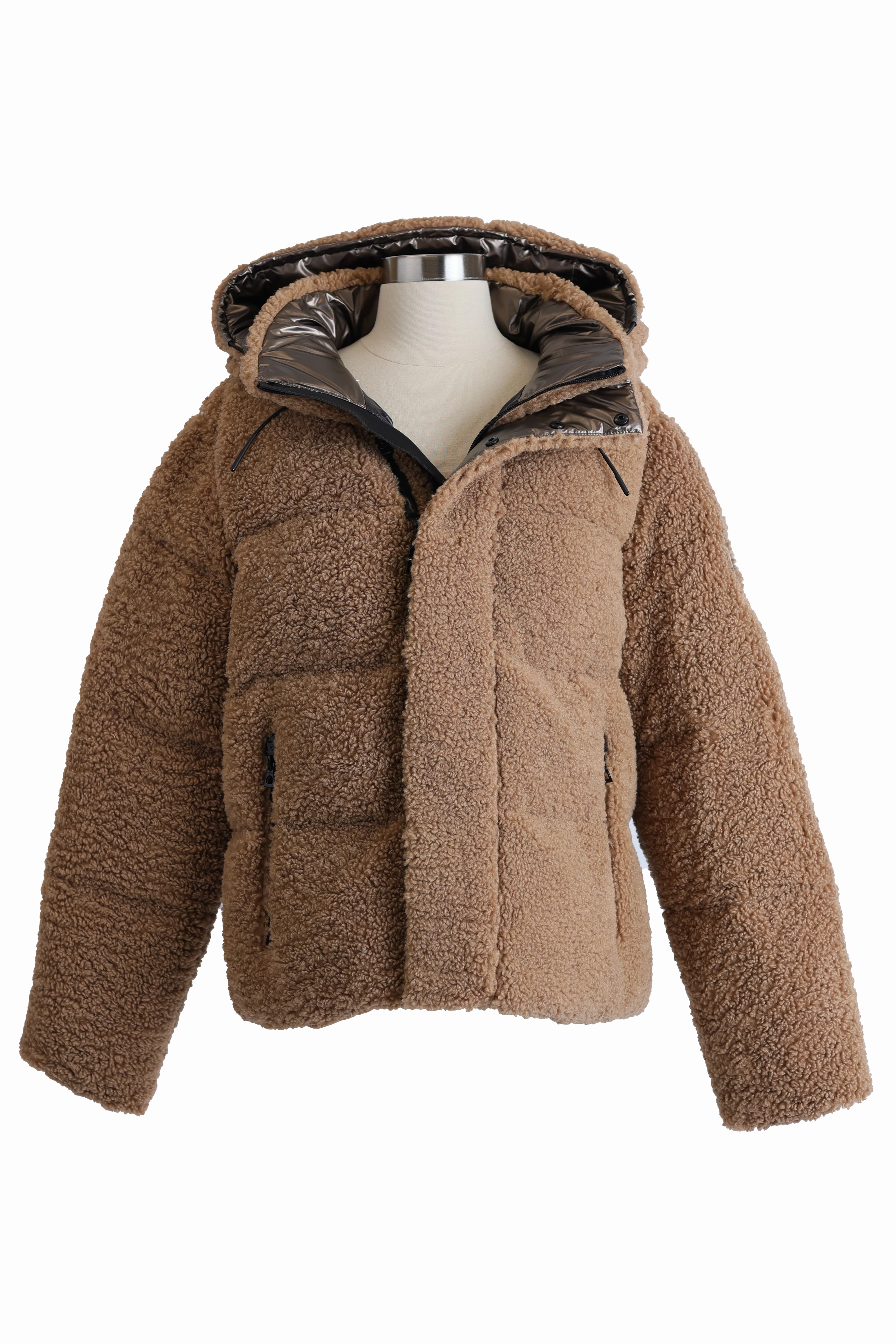 MoistureWicking Technology Joellie Faux Shearling Down Jacket