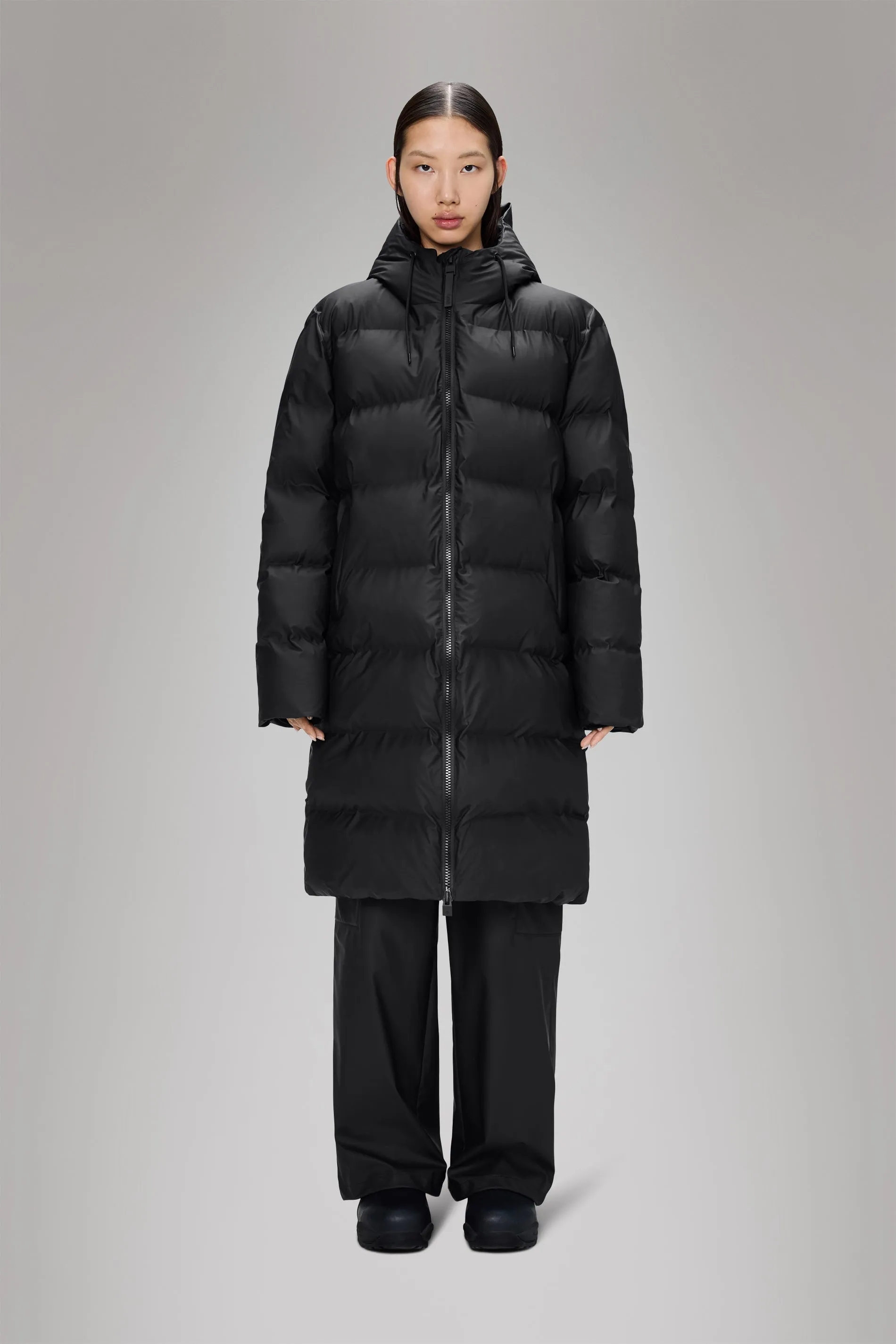 Low Profile Collar Design Alta Longer Puffer Jacket