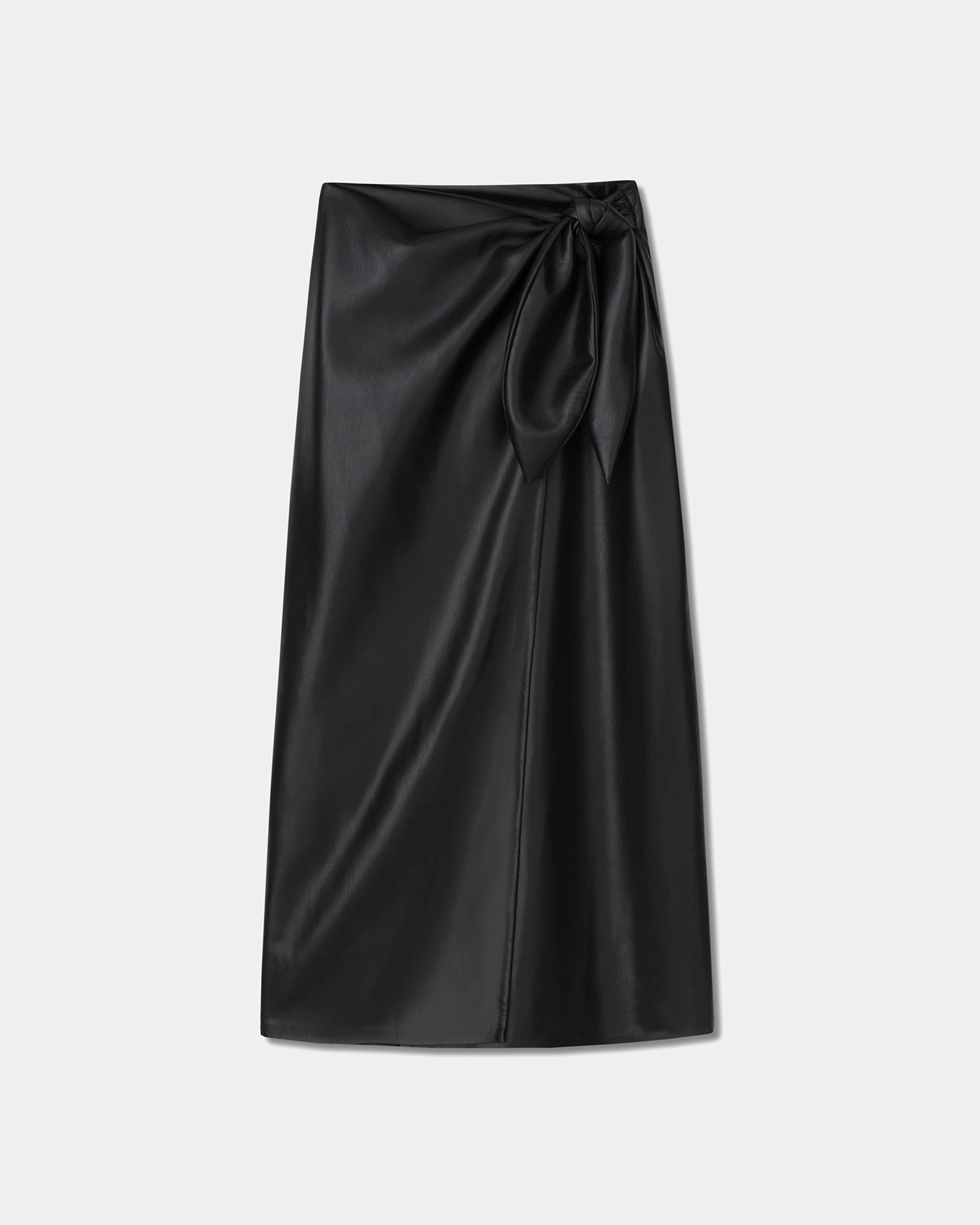 Amas - Okobor? Alt-Leather Sarong Skirt - Black Trendy Mood casual finish