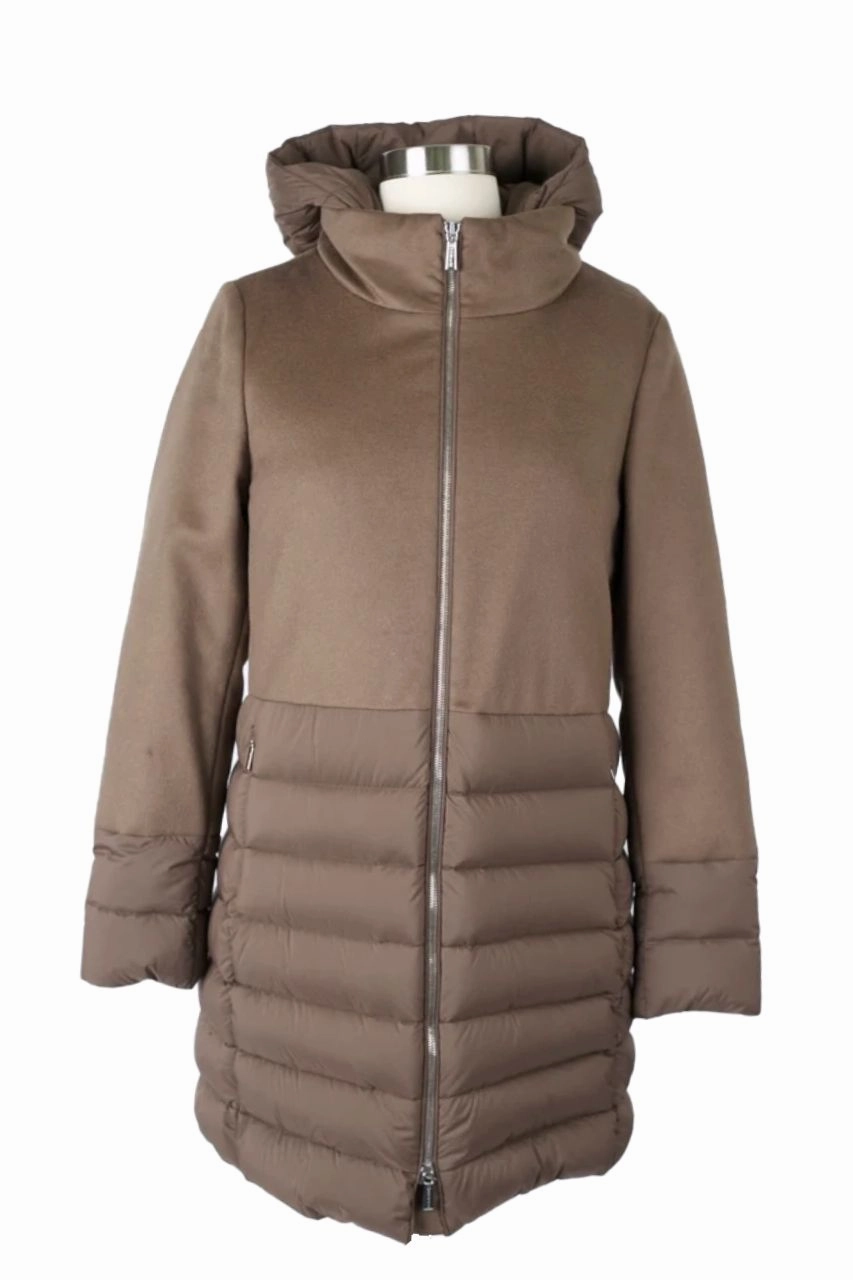 Angele Wool & Down Dress Coat Mild Day Outfit Airflow Ventilation