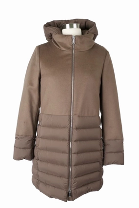 Angele Wool & Down Dress Coat Mild Day Outfit Airflow Ventilation