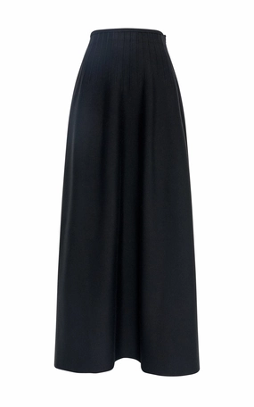 Annamaria Knit Maxi Skirt in Black Silk Tear Resistant Material Comfort Mood