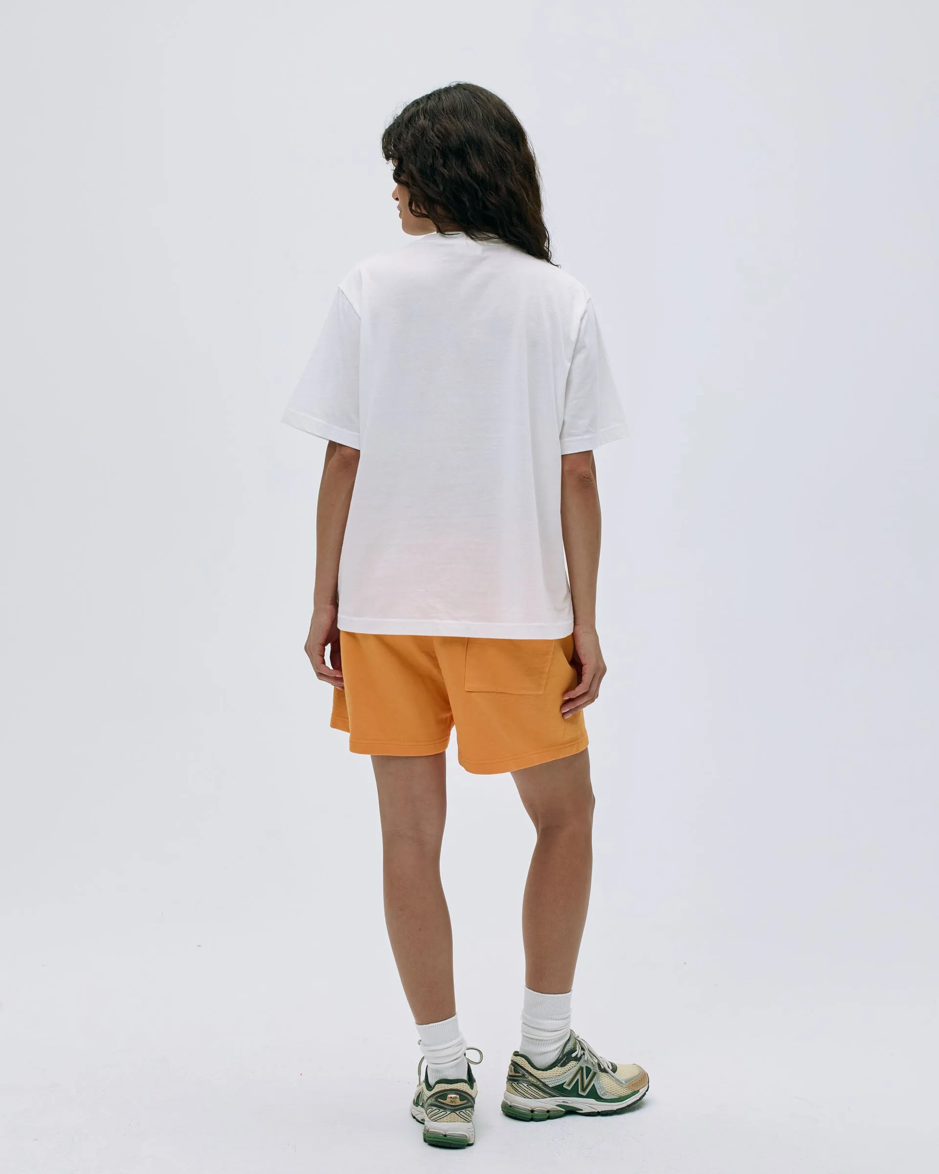QuickDryConstruction Vacation Lightweight T-shirt - White/Mango Orange