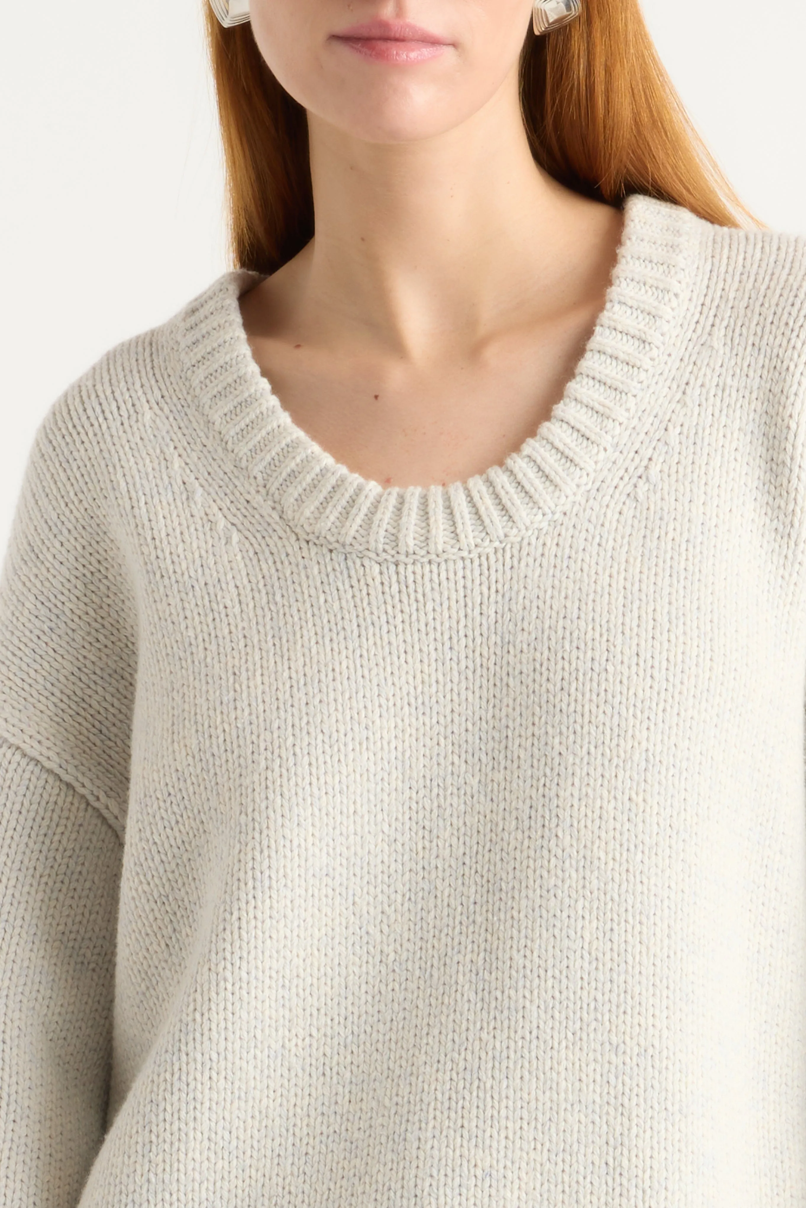 Archie Deep U-Neck Sweater Durable Stitching Snuggly Design