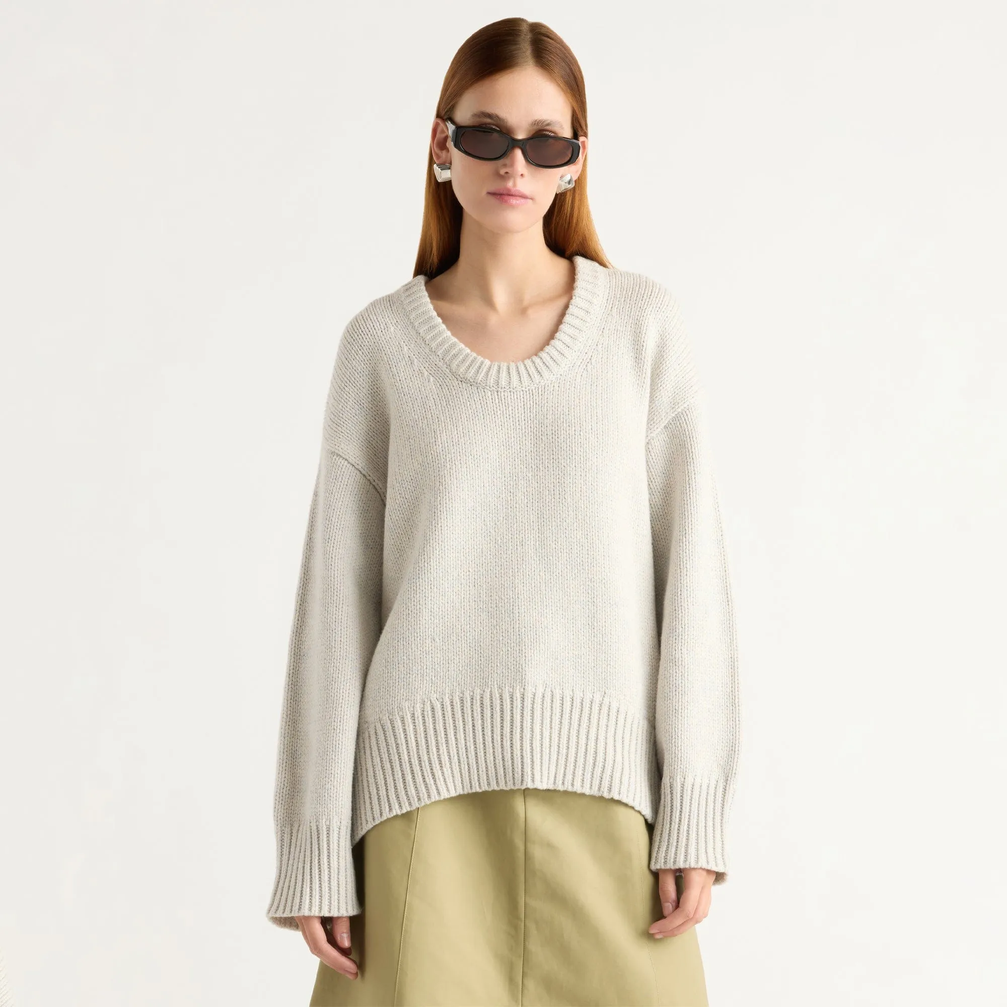 Archie Deep U-Neck Sweater Layered Look All Season Wear