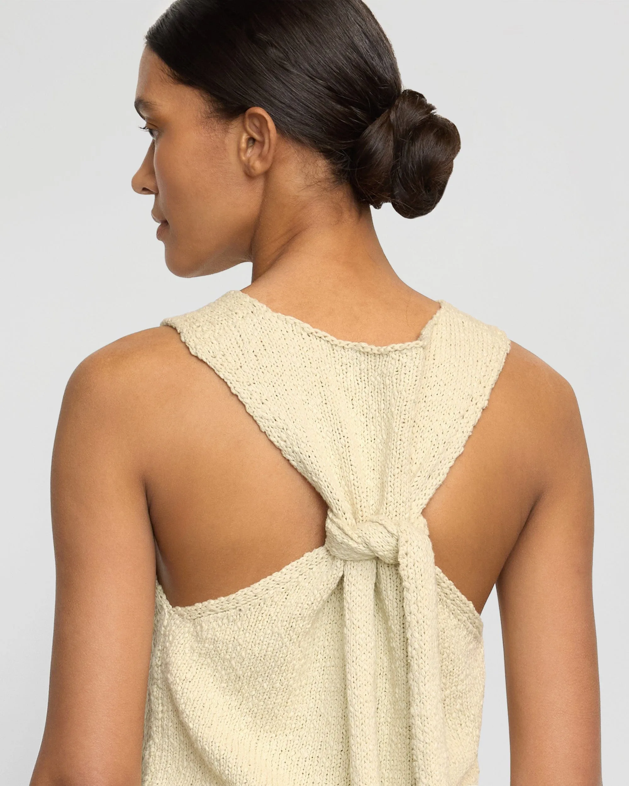 Comfortable Touch Arinna Tie-Racerback Organic Cotton Tank