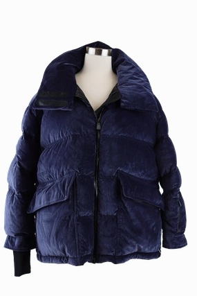 Atena Velour Down Puffer Jacket Heat Sealed Seams MultiAngleVentilation