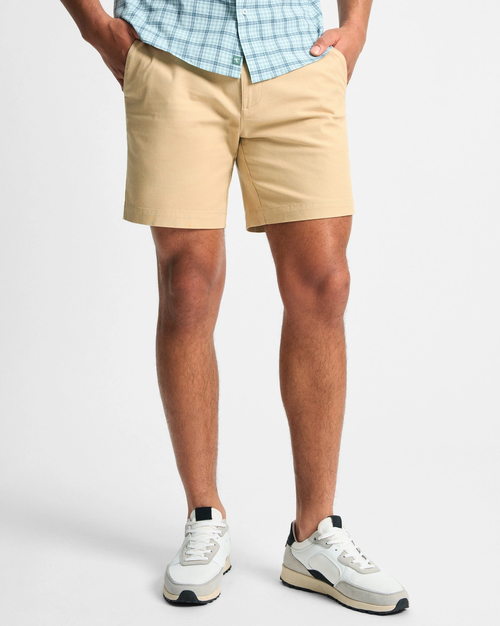 Khaki Beck Short Casual Comfort Fleece Lining