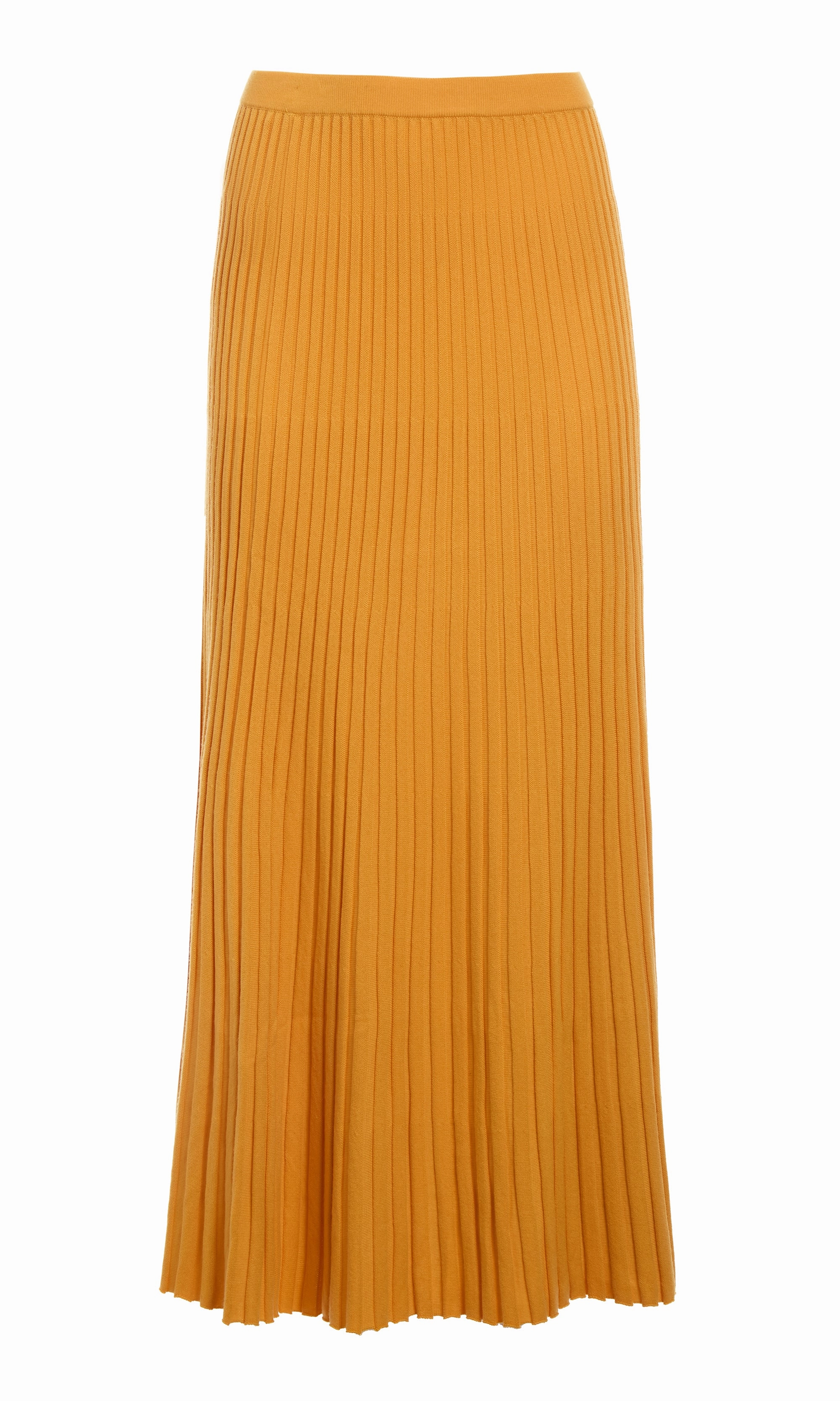 Neat Style Aurora Knit Maxi Skirt in Yellow Merino Wool