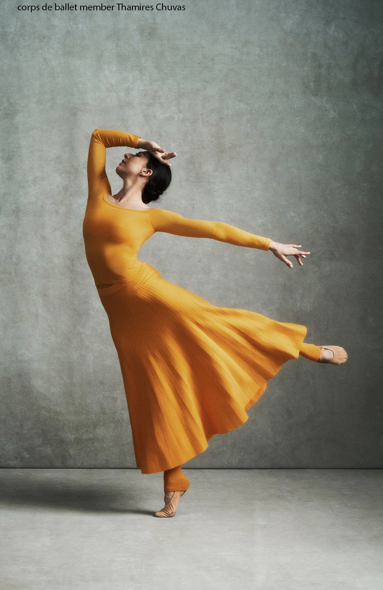 Aurora Knit Maxi Skirt in Yellow Merino Wool Polished Style Non Slip Waist