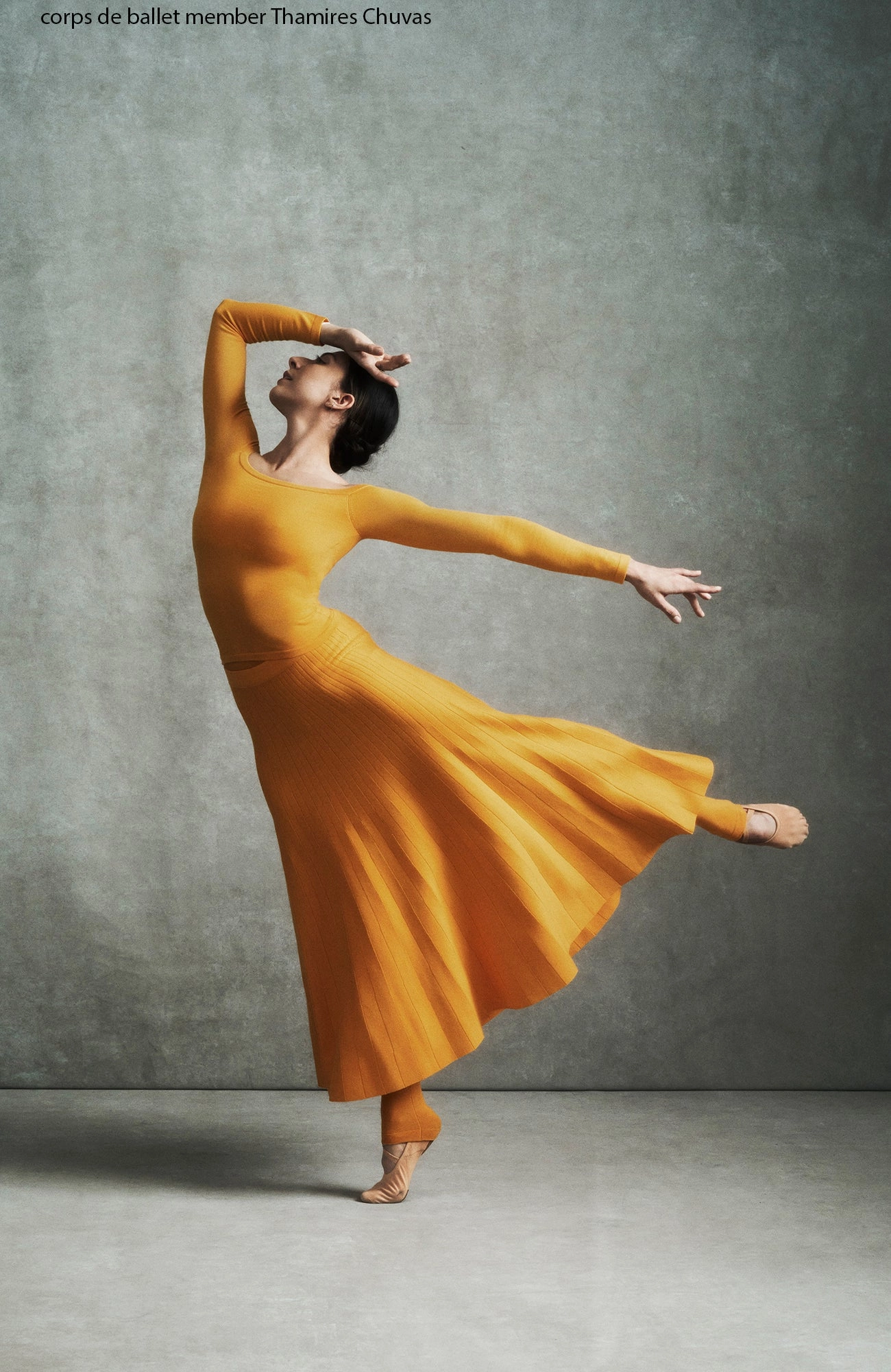 casual finish Aurora Knit Maxi Skirt in Yellow Merino Wool