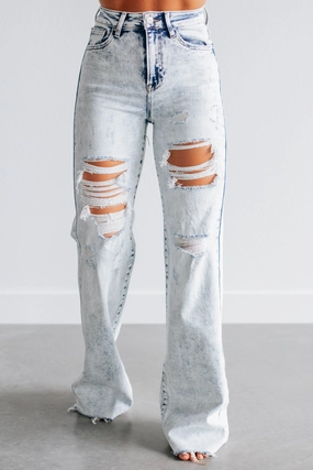Contemporary Fit Avril Risen Jeans - Vintage Light Wash