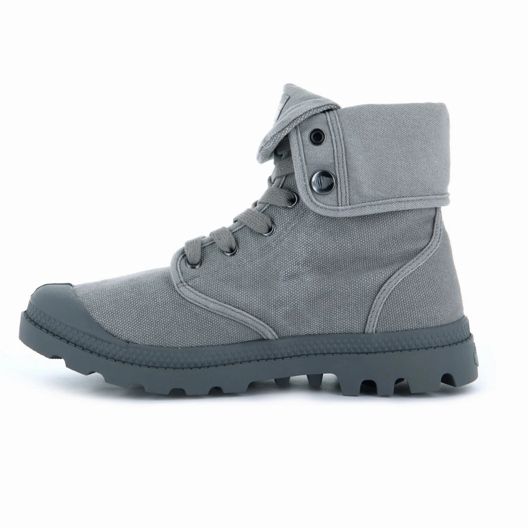Baggy Canvas Boot in Titanium from Palladium Compression Molding
