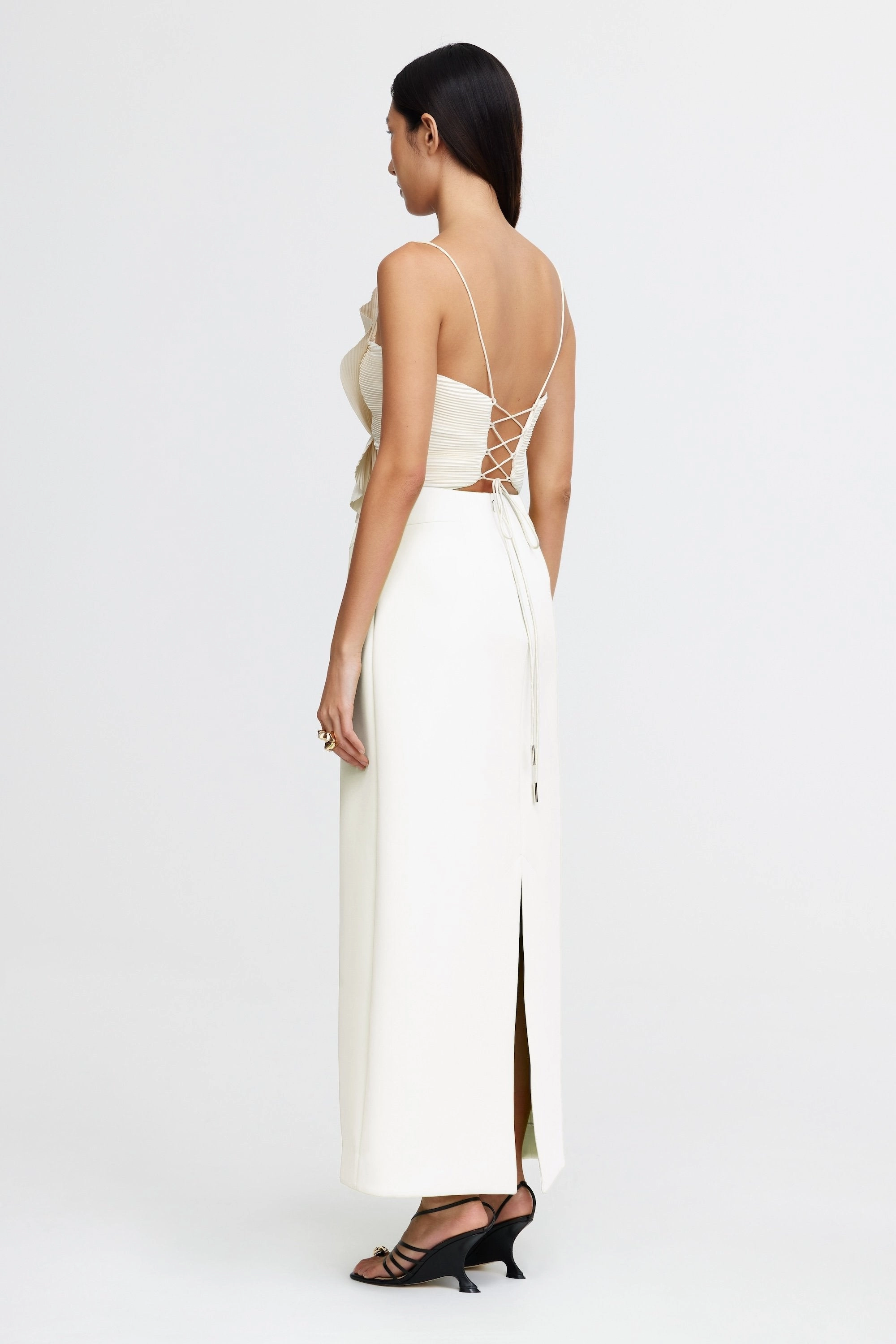 Fold Over Design Flat Lay Collar BALDERSTONE SKIRT