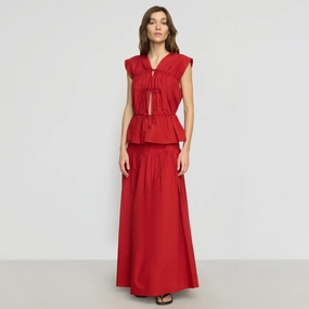 Mood Dressing Weekend Vibes Bao Organic Cotton Drop-Waist Skirt