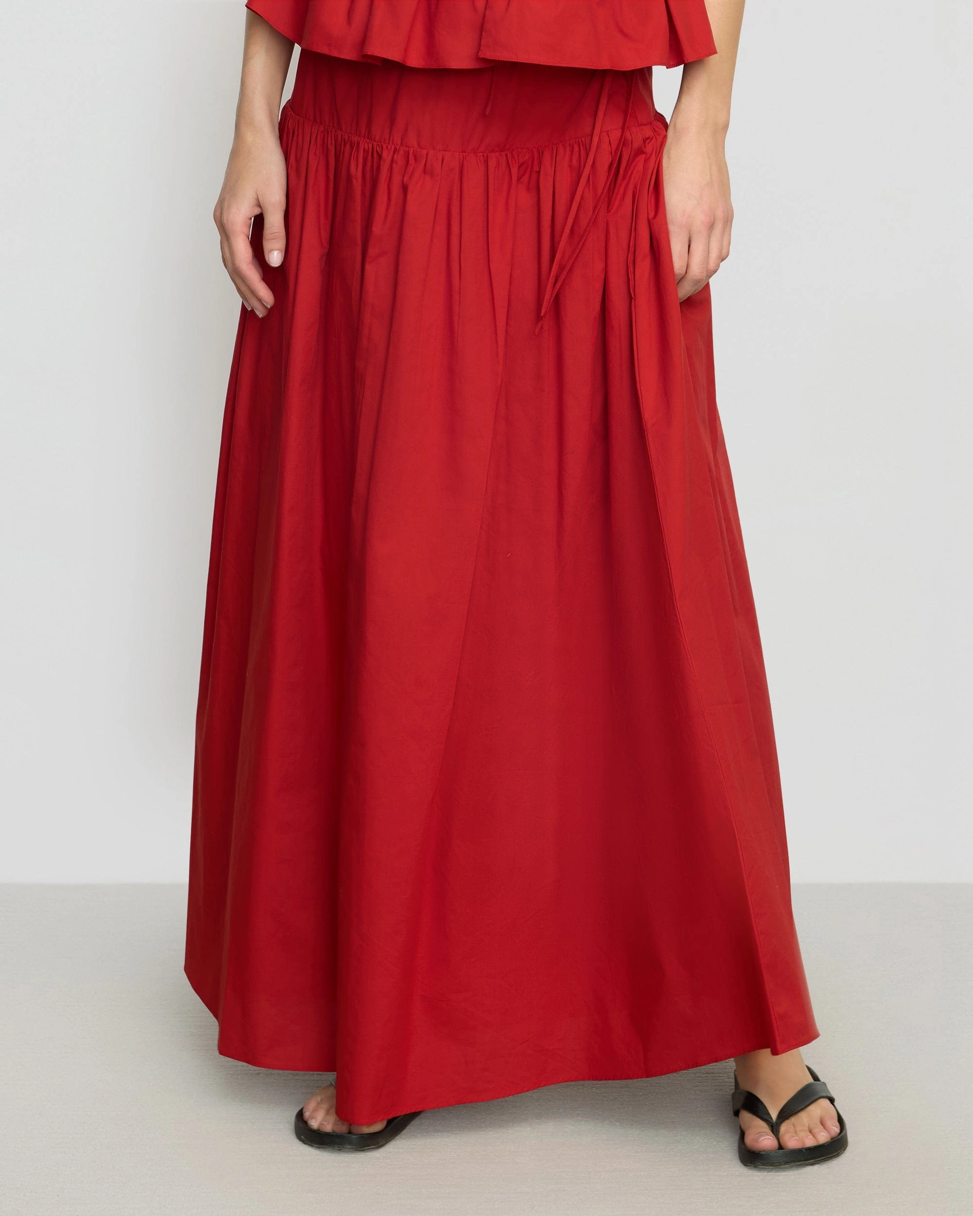 Lightweight Fabric Bao Organic Cotton Drop-Waist Skirt