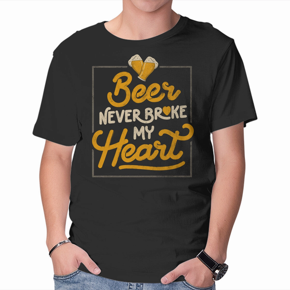 Beer Never Broke My Heart Chilly Comfort Double Stitched Seams