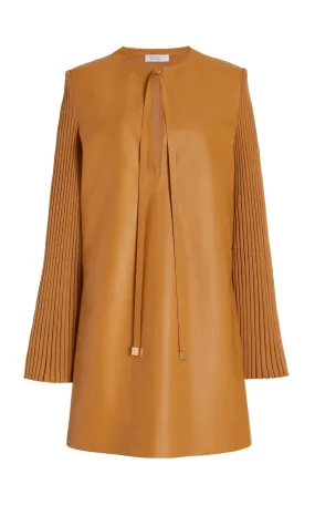 Beko Dress in Cashew Nappa Leather Grace Base Chic formal attire