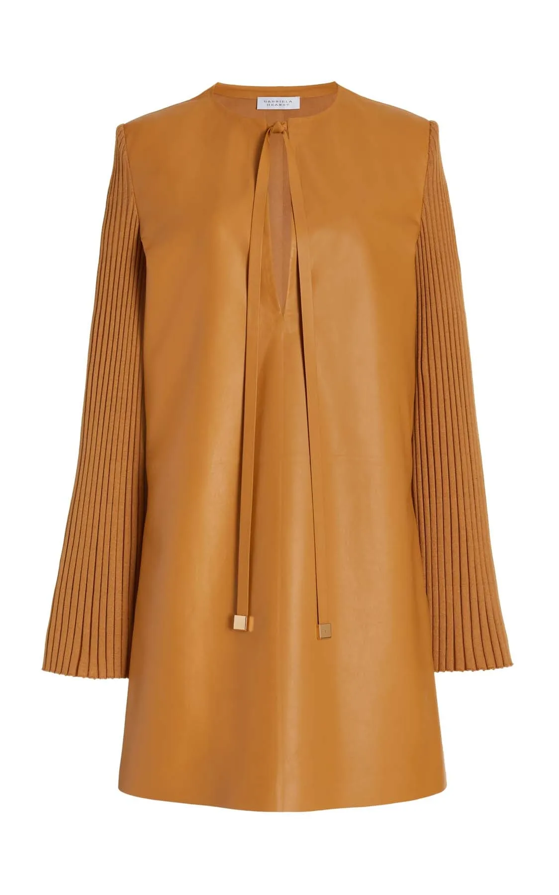 Beko Dress in Cashew Nappa Leather Grace Base Chic formal attire