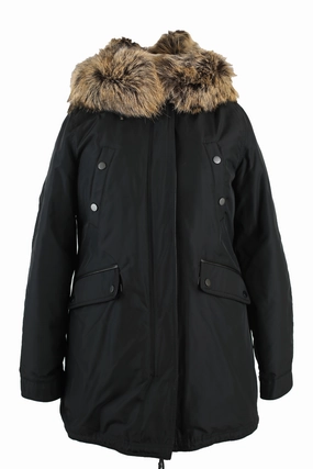 Belleville Reversible Fur Lined Parka Canvas Make Flexible Hem Adjustment