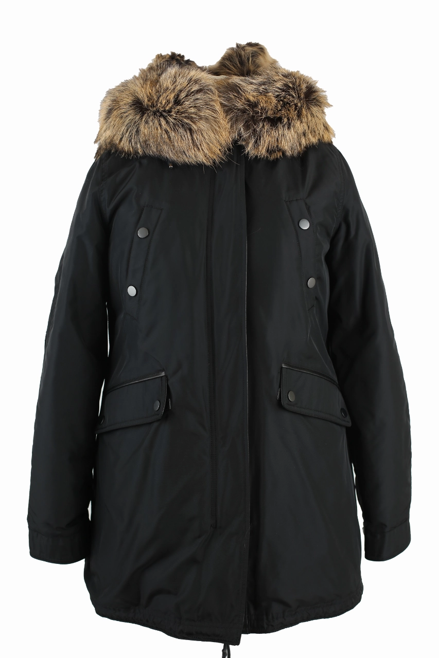 Belleville Reversible Fur Lined Parka Canvas Make Flexible Hem Adjustment