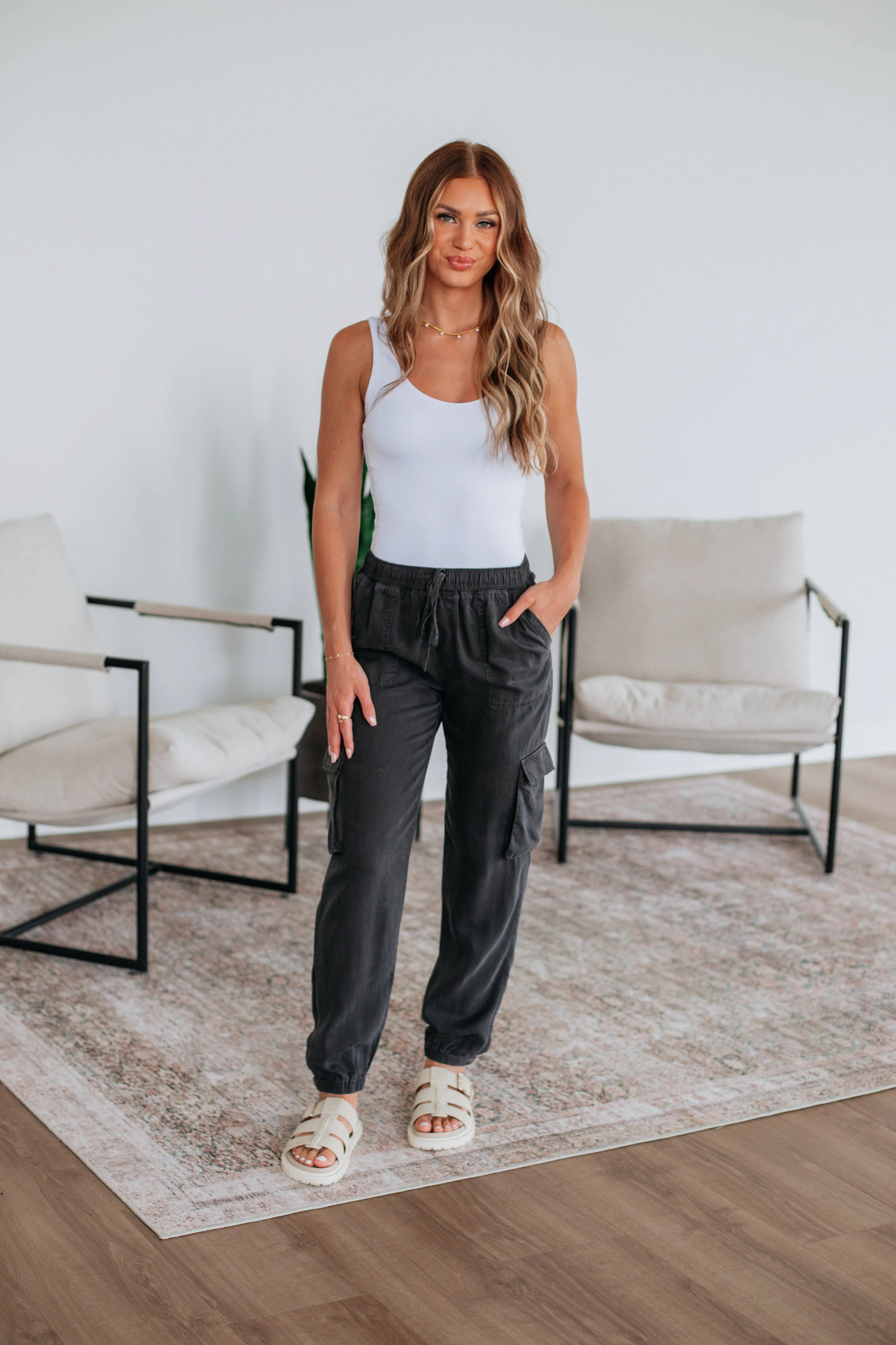 Bodie Cargo Joggers - Charcoal Utility Pockets LowProfileStitching