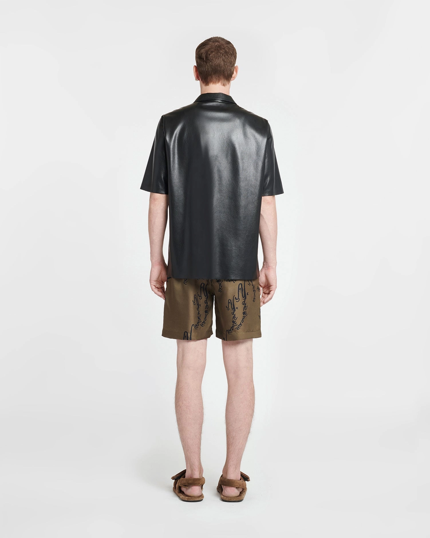 Bodil - Okobor? Alt-Leather Shirt - Black hypoallergenic material Sleek Style