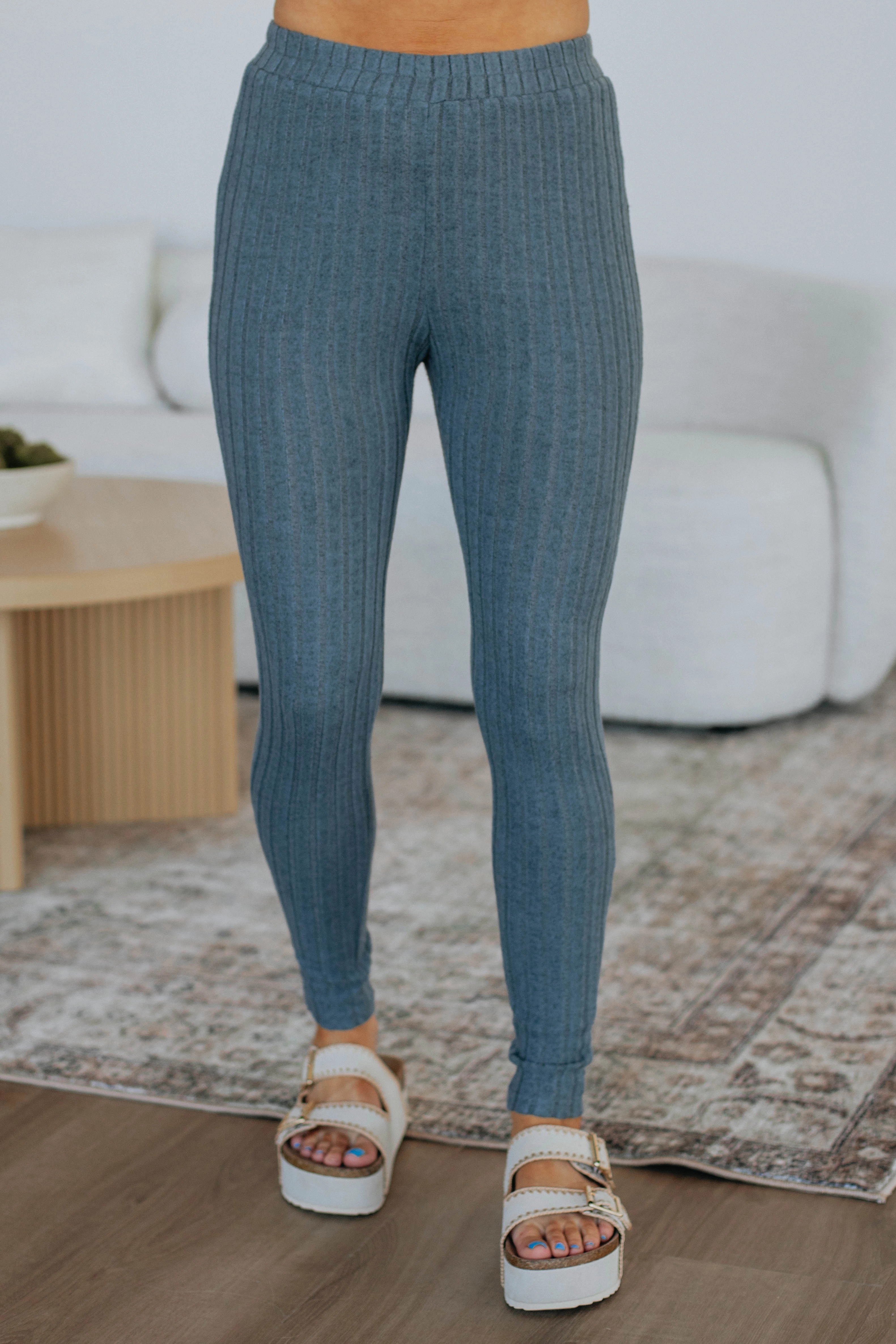 Get Cozy Leggings - Slate Body Sculpting
