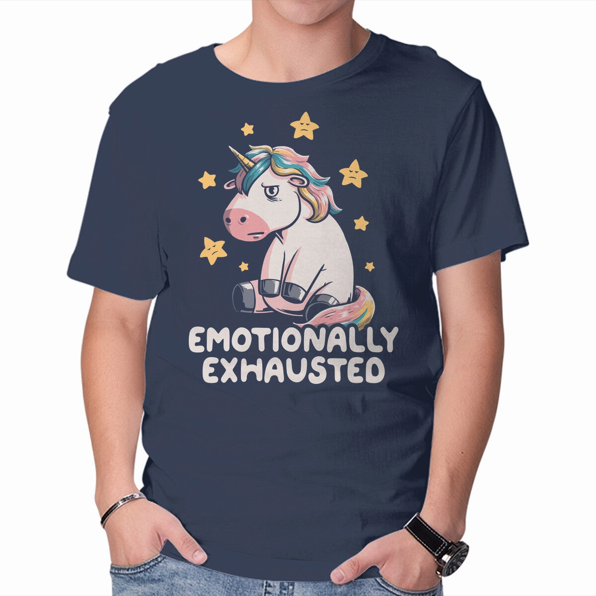 Emotionally Exhausted Stylish and Easygoing Foam Print Detail