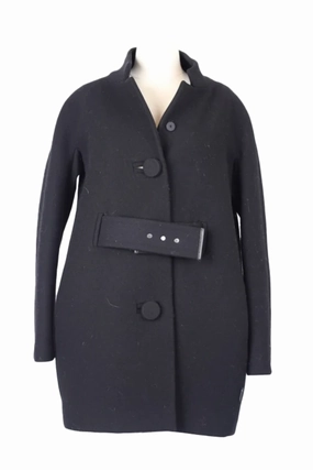 Hidden Ventilation Wool Down Belted Dress Coat