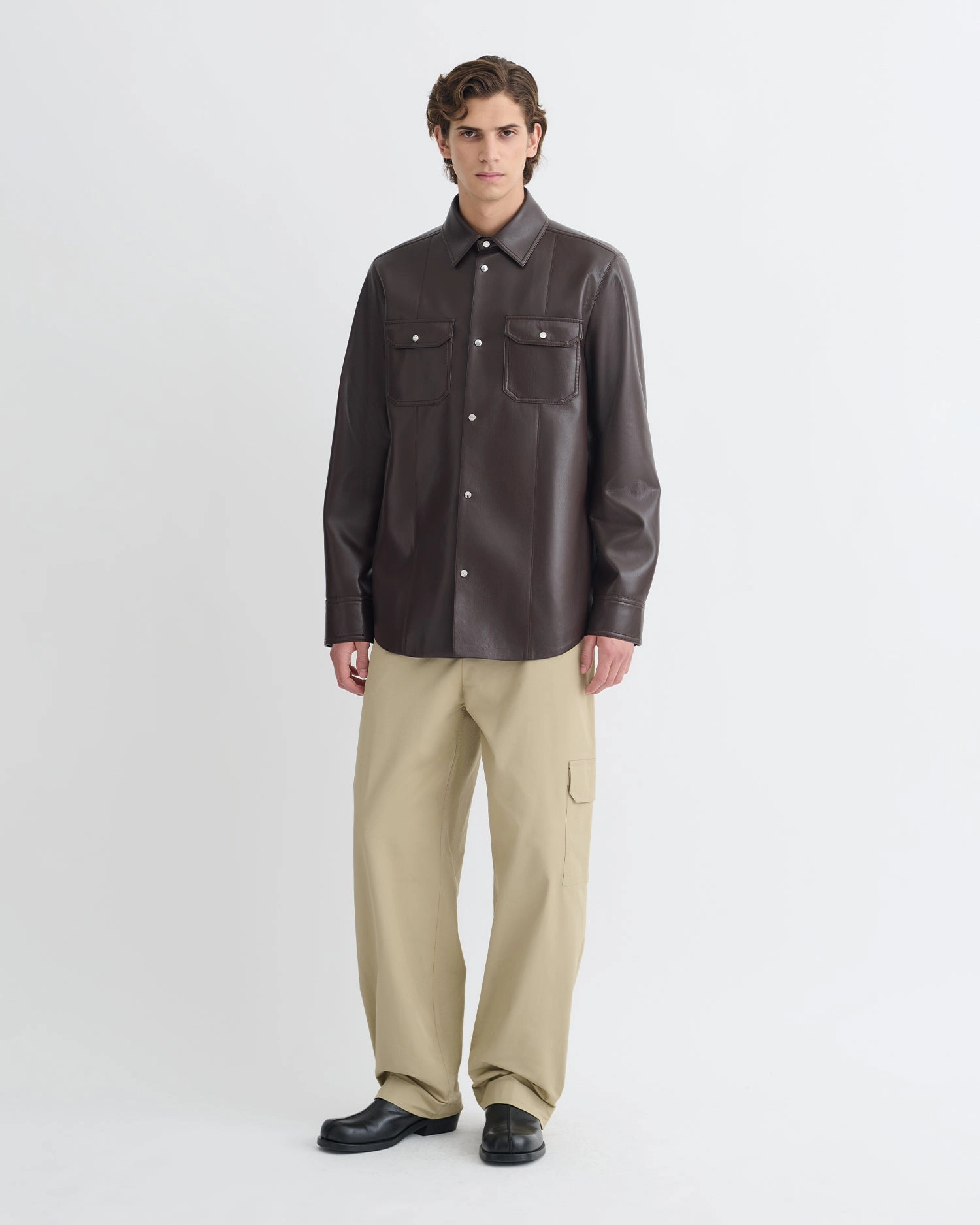 Lightweight Wear Braylo - Okobor? Alt-Leather Shirt - Coffee Ground