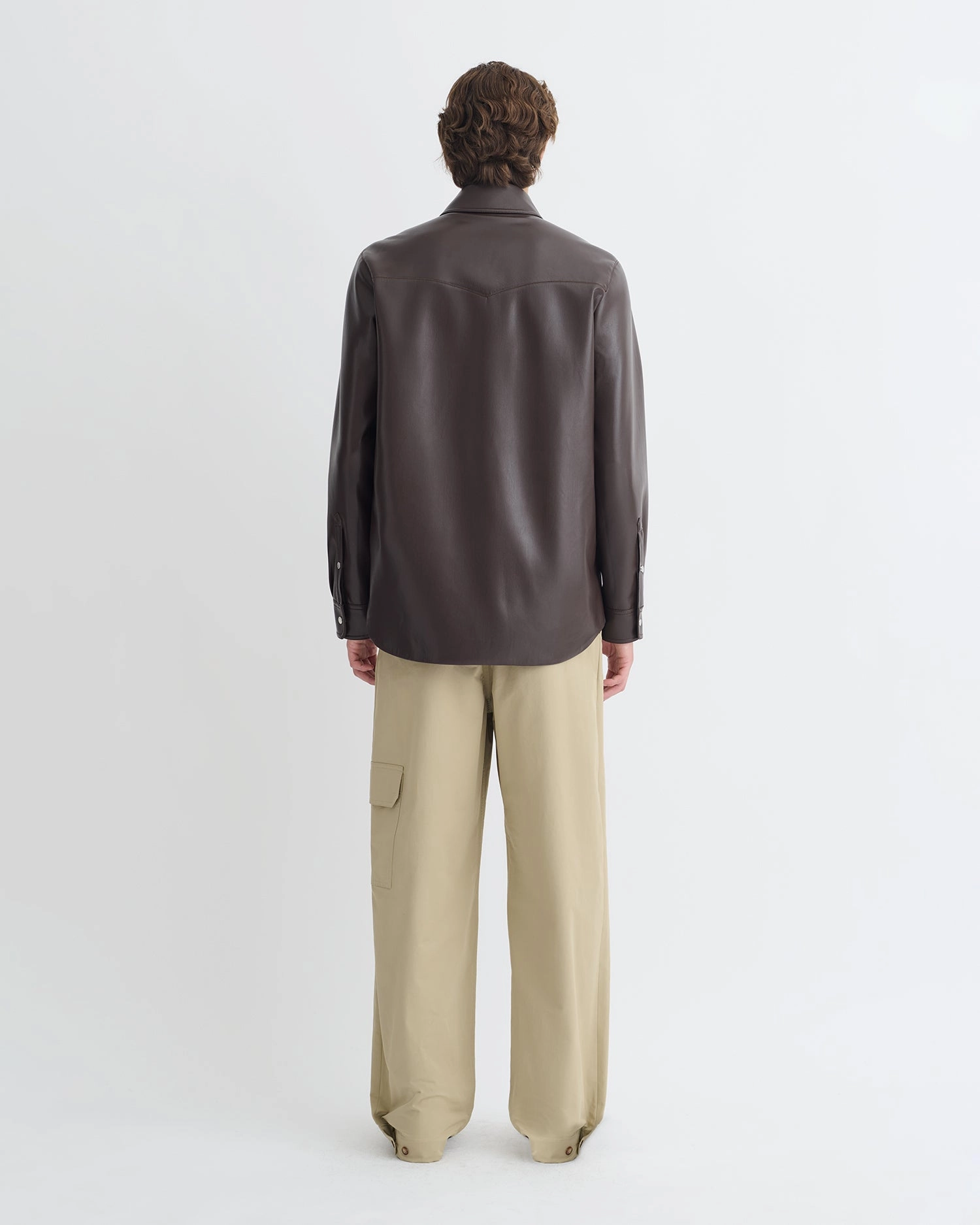 Braylo - Okobor? Alt-Leather Shirt - Coffee Ground Perfect Layering