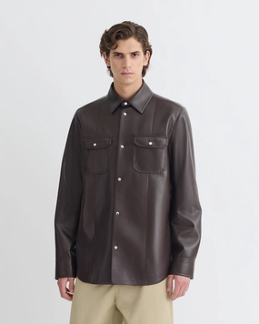 Braylo - Okobor? Alt-Leather Shirt - Coffee Ground Denim Blend