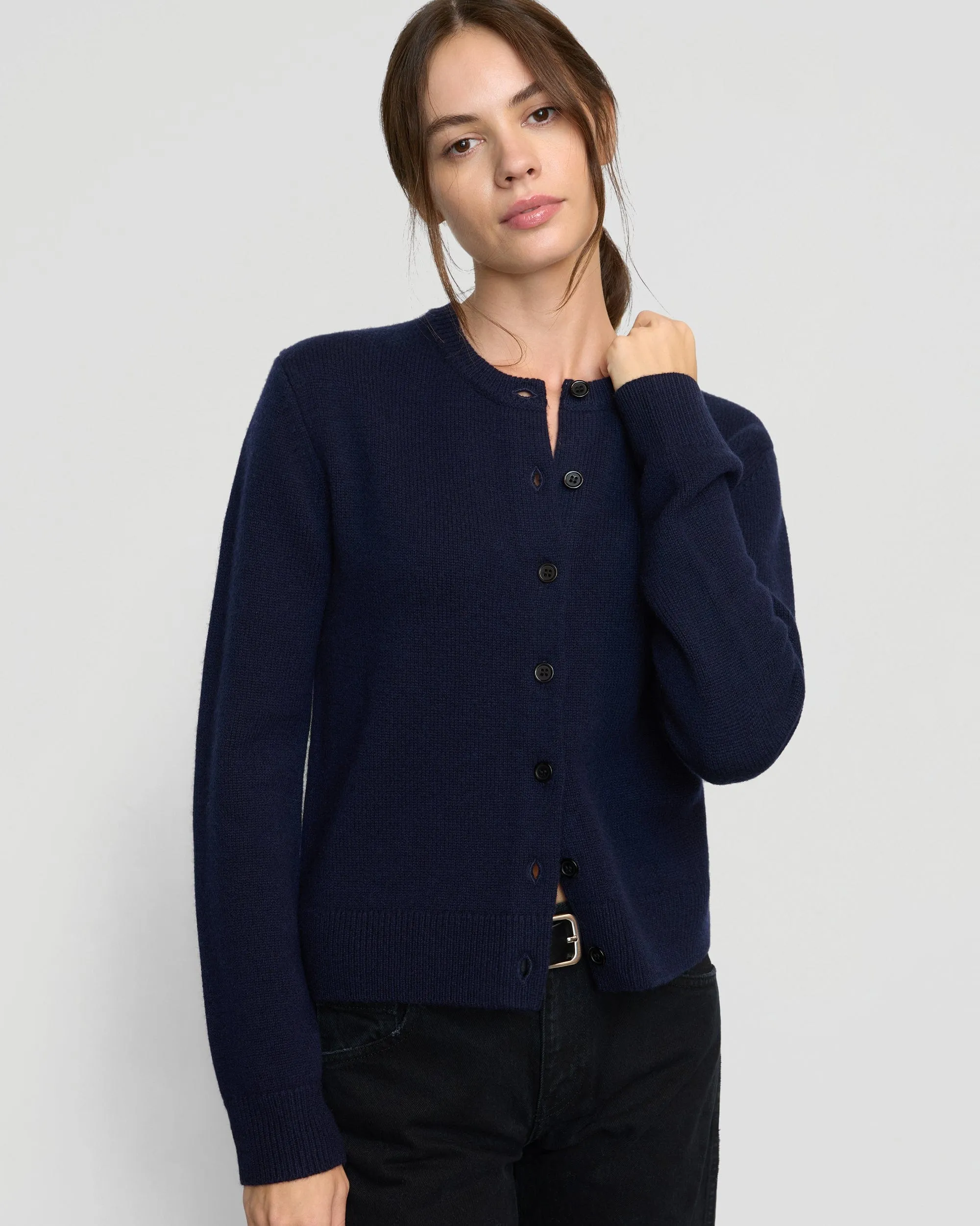 Kiran Wool-Cashmere Cardigan Classic Winter Active Flex