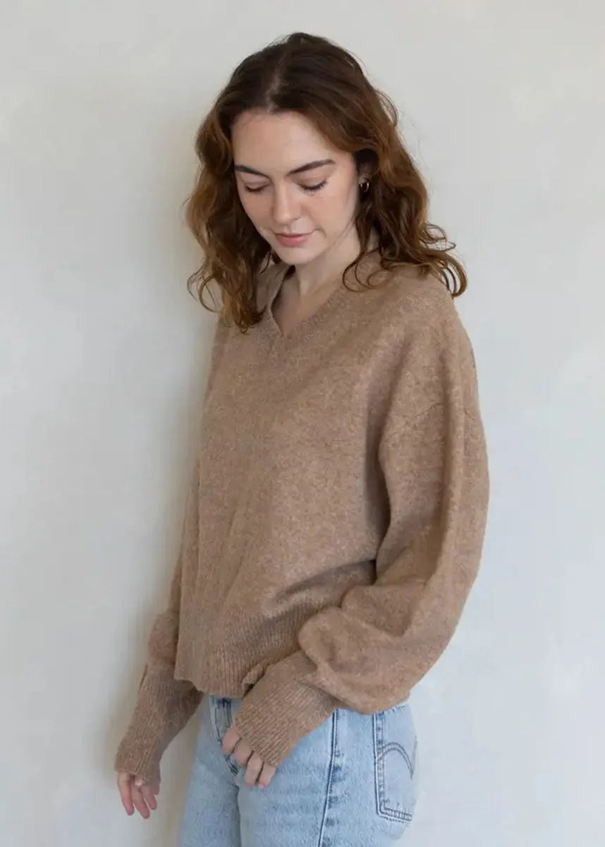 All Day Comfort Briar V-Neck Sweater - Mocha