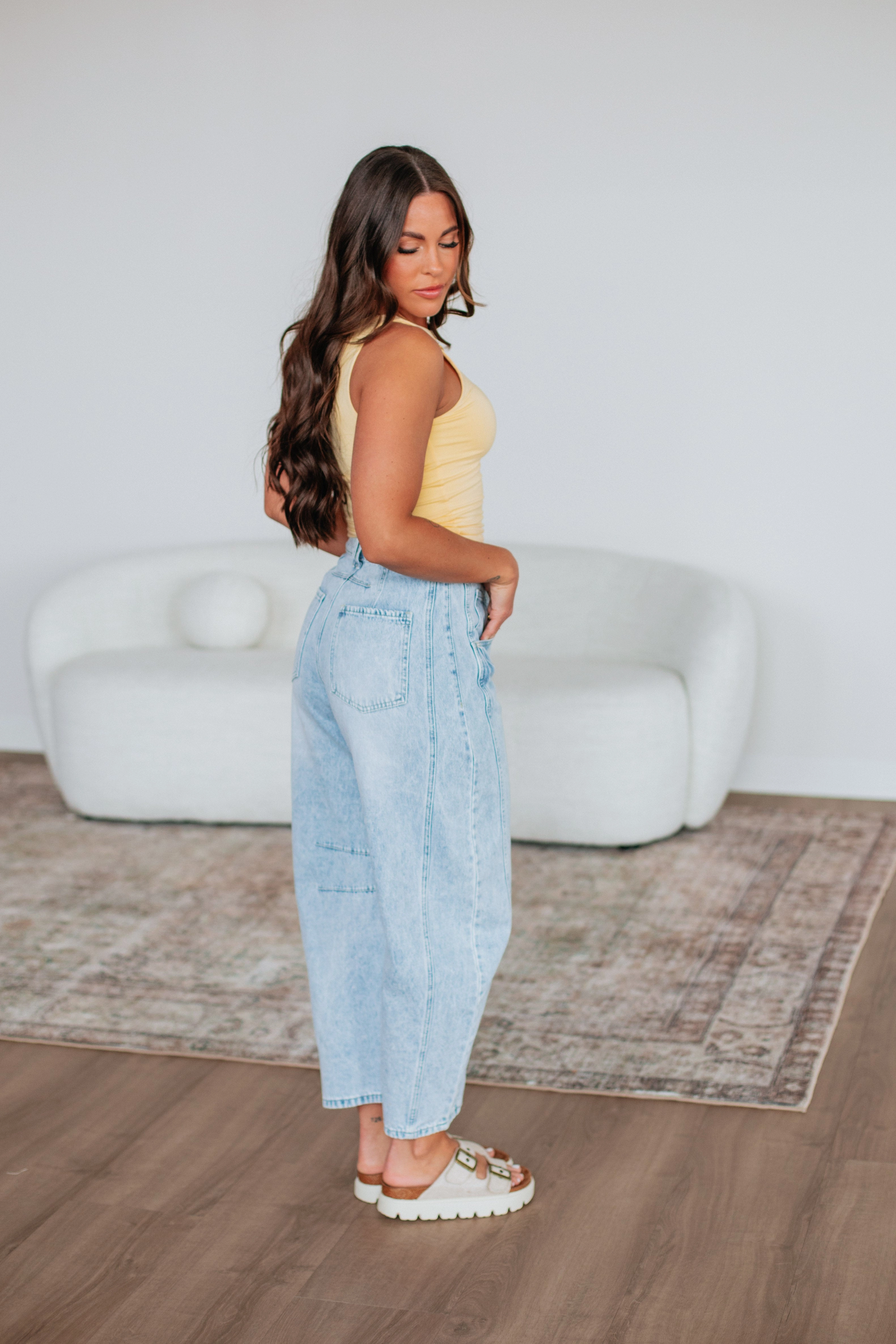 Relaxed Look Briony Denim Barrel Pants