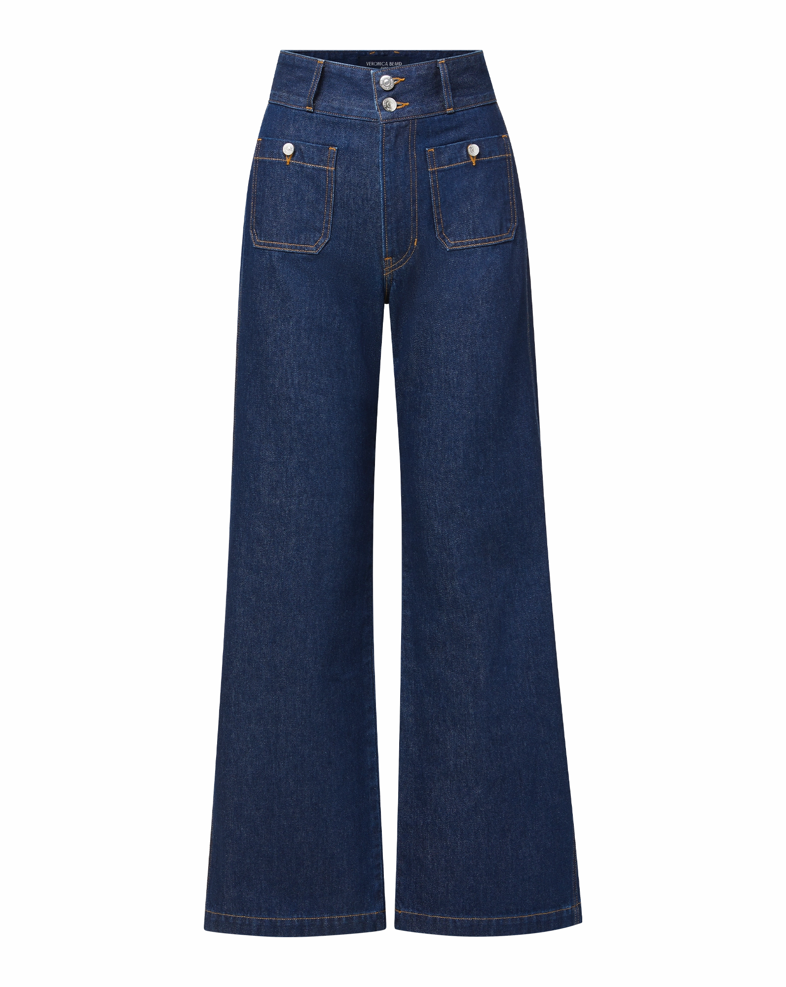 Perfect Length Taylor Patch-Pocket Wide-Leg Jean