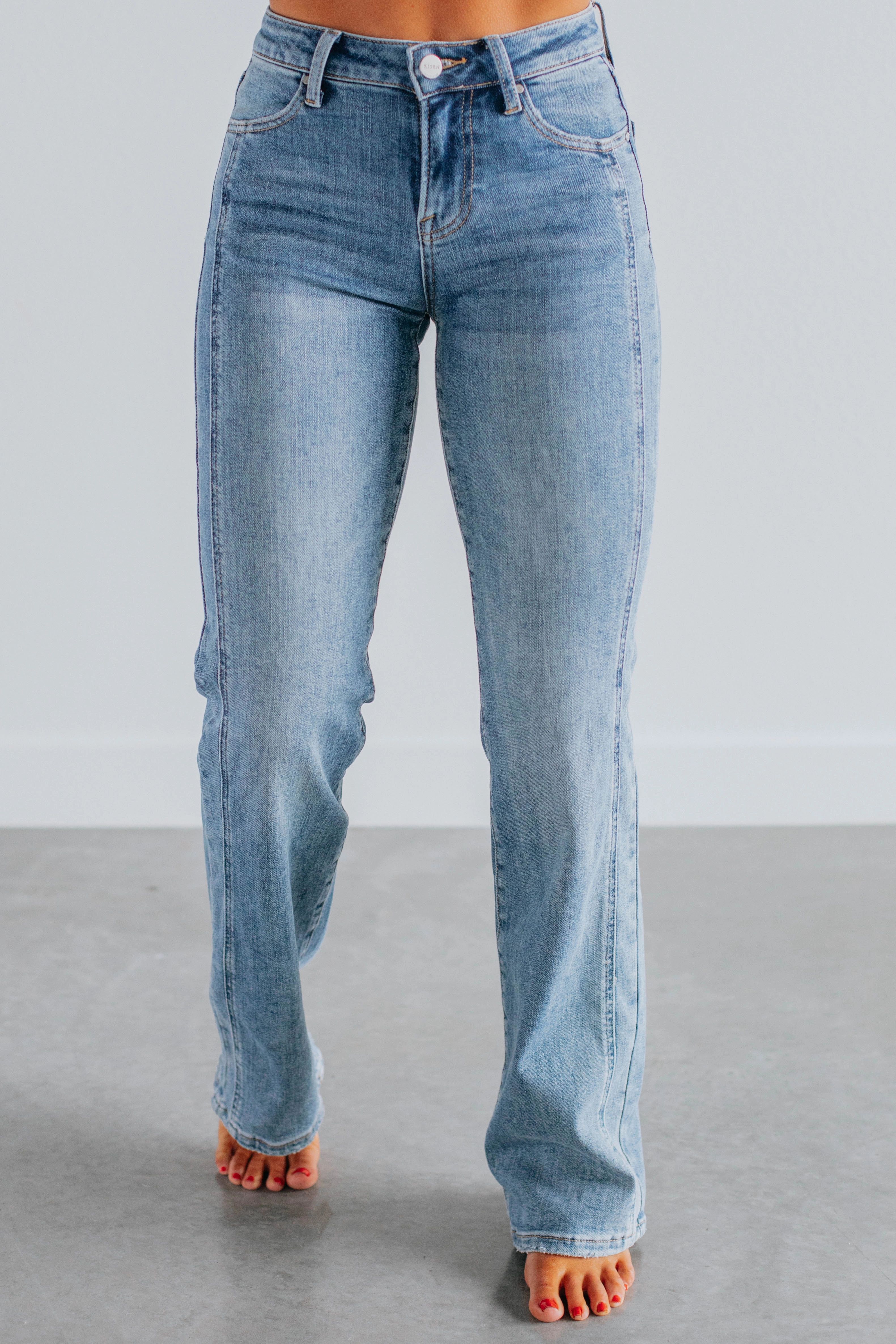 Calina Risen Jeans - Medium Wash Comfort Wear